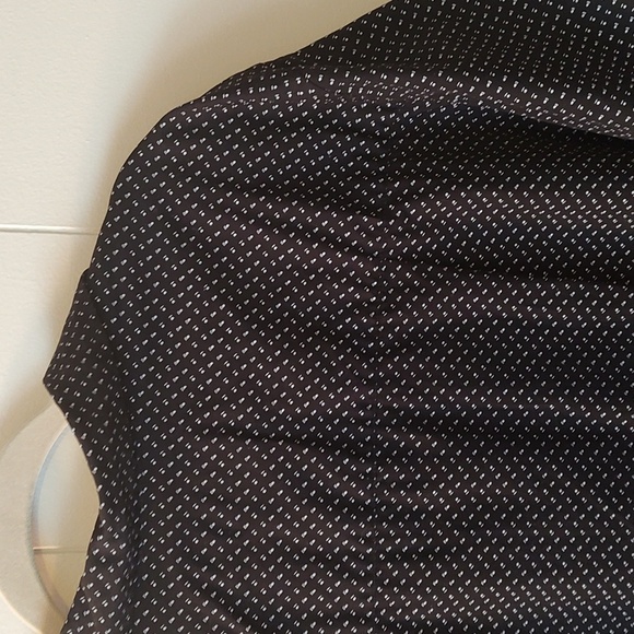 MEN'S BLACK and White SHORT SLEEVE BUTTON UP SHIRT RETRO SIZE XL. - Picture 6 of 7